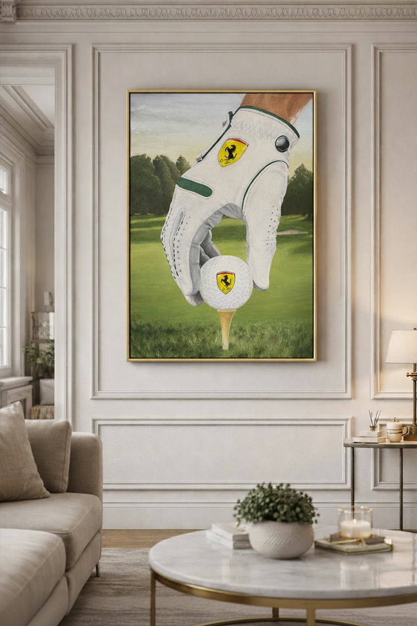 Ferrari Golf – lyxigt vitt rum